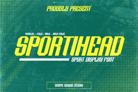 Sportihead: A Bold Display Font That Gives Small Brands Instant Energy
