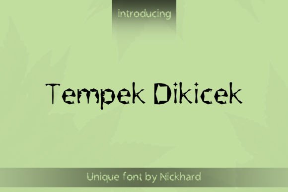 Tempek Dikicek: A Playful Handwritten Display Font for Real Branding